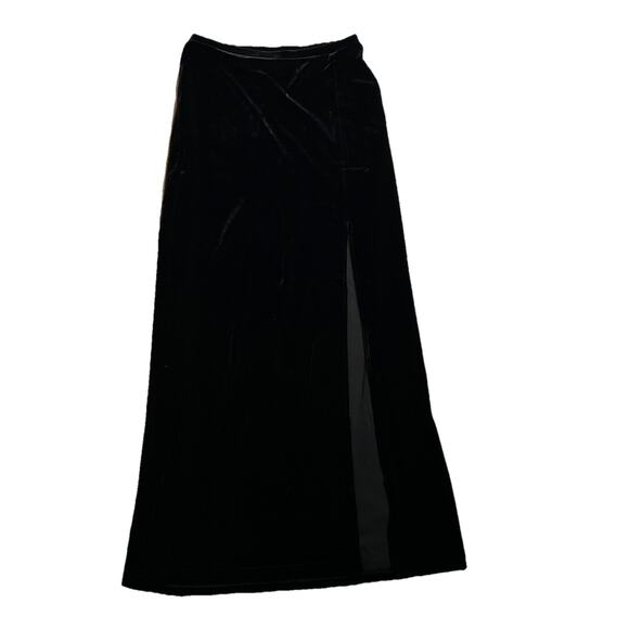 Vintage Y2K Black Velvet Express World Brand Skirt Women's S Goth Grunge Witchy - Picture 1 of 7